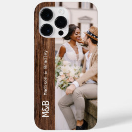 モノグラム 写真 ペア 木製 名前入り Case-Mate iPhone 14 PRO MAXケース