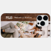 モノグラム 写真 ペア 木製 名前入り Case-Mate iPhoneケース (裏面 (横))
