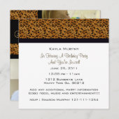 モノグラム:写真:Leopard Print招待状 招待状 (正面/裏面)