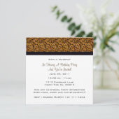 モノグラム:写真:Leopard Print招待状 招待状 (スタンド正面)