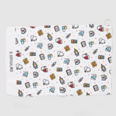 モノグラム.医療パターン。医師とナース ゴルフタオル (横)