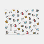 モノグラム.医療パターン。医師とナース フリースブランケット (正面(横))