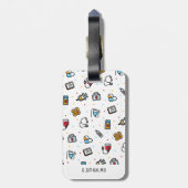 モノグラム.医療パターン。医師とナース ラゲッジタグ (裏面縦)