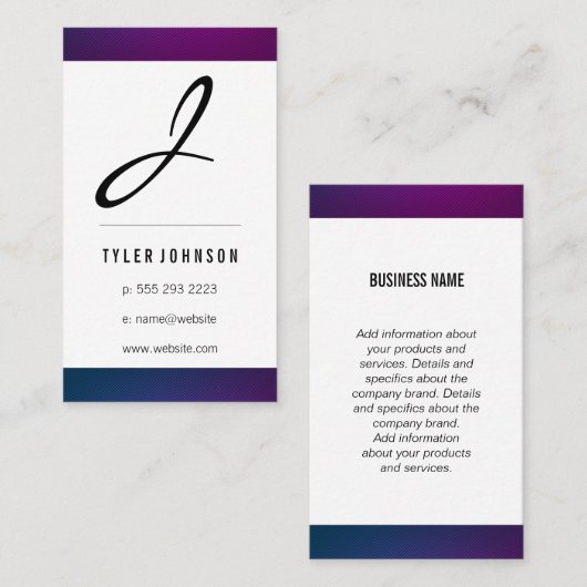 モノグラム 名刺 (正面/裏面)