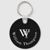 モノグラム – 名前とイニシャル-カスタム キーホルダー (正面)