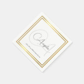 モノグラム(名前とイニシャル)標準ナプキンス スタンダードカクテルナプキン (角)