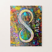 モノグラム |名前の追加 |無限大シンボル ジグソーパズル (縦)