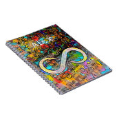 モノグラム |名前の追加 |無限大シンボル ノートブック (右側)