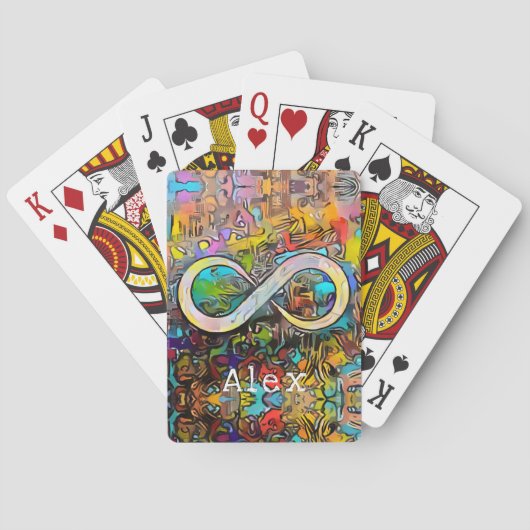 モノグラム |名前の追加 |無限記号 トランプ (裏面)