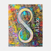 モノグラム |名前の追加 |無限記号 フリースブランケット (正面)