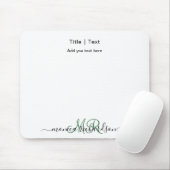モノグラム |名前をカスタムする |ミニマルカスタムリスト マウスパッド (マウス)