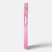モノグラム 名前イニシャル ピンクゴールド ギャル系 ラメ Case-Mate iPhoneケース (裏面 / 右)