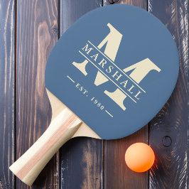 モノグラム&名前オーバーレイカプリブルー 卓球ラケット