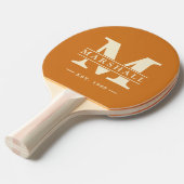 モノグラム&名前オーバーレイポロストライピングバーニングハニー 卓球ラケット (正面アングル)