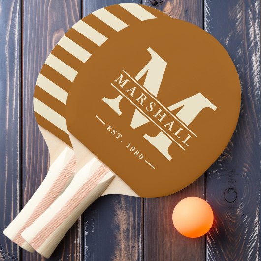 モノグラム&名前オーバーレイポロバーンドサンド 卓球ラケット