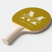 モノグラム&名前オーバーレイ砂漠セージ 卓球ラケット (正面アングル)