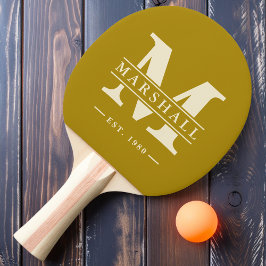 モノグラム&名前オーバーレイ砂漠セージ 卓球ラケット
