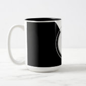 モノグラム&名前ブロックコーヒーマグ ツートーンマグカップ (左)