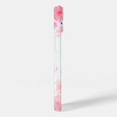 モノグラム 名前入り ピンクの花柄 フェミニン おしゃれ Case-Mate iPhoneケース (裏面 / 右)
