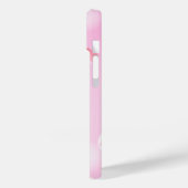 モノグラム 名前入り ピンクの花柄 フェミニン おしゃれ Case-Mate iPhoneケース (裏面 / 左)