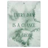 モノグラム&名前確認水の色グレークリッボ クリップボード (裏面)