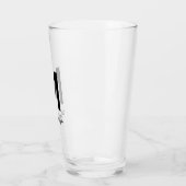 モノグラム 名前 シンプル ビール タンブラーグラス (左)