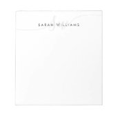 モノグラム 名前 シンプル モダン エレガント スクリプトイニシャル ノートパッド (正面)