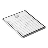 モノグラム 名前 チェックリスト 5.5" x 6" ノートパッド (アングル)