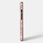 モノグラム 名前 ピンク グリッター おしゃれ トレンド Case-Mate iPhoneケース (裏面 / 左)