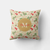 モノグラム/名前/フェスティバルメリークリスマス クッション (裏面)