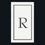 モノグラム 名前 ブラック ホワイト ウェディング ブライダル シャワー<br><div class="desc">イニシャルをカスタマイズできるテキストテンプレート付きでデザイン!</div>