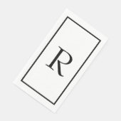 モノグラム 名前 ブラック ホワイト ウェディング ブライダル シャワー (コーナー)