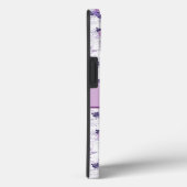 モノグラム 名前 紫 ピンク 花 エレガント Case-Mate iPhoneケース (裏面 / 右)