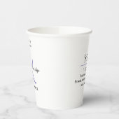 モノグラム 名前 紫 ライター 編集者 QRコード ビジネス 紙コップ (左)