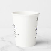 モノグラム 名前 紫 ライター 編集者 QRコード ビジネス 紙コップ (右)