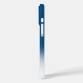 モノグラム 名前 青グラデーション 白い魚の輪郭 Case-Mate iPhoneケース (裏面 / 左)