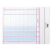 モノグラム 名 会計 元帳 用紙 ノート (正面)