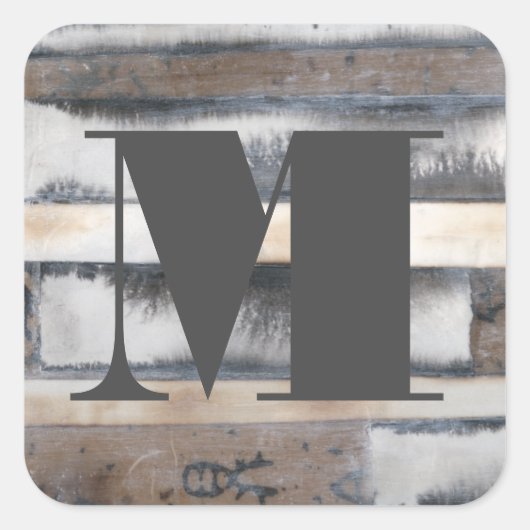 モノグラム |地球と煙I スクエアシール (正面)