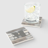 モノグラム |地球と煙I ストーンコースター (横)