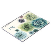 モノグラム |多肉植物の房 ノートブック (左側)