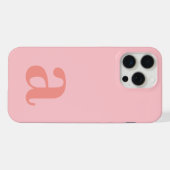 モノグラム 大文字 ピンク シンプル iPhoneケース (裏面横)