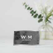 モノグラム |大理石テクスチャ付きエグゼクティブ 名刺 (スタンド正面)