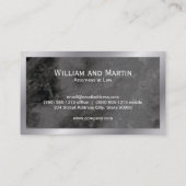 モノグラム |大理石テクスチャ付きエグゼクティブ 名刺 (裏面)