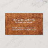 モノグラム |大理石レザーテクスチャ 名刺 (裏面)