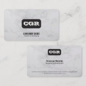 モノグラム |大理石 |シンプル 名刺 (正面/裏面)