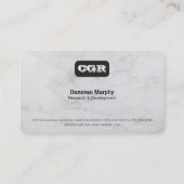 モノグラム |大理石 |シンプル 名刺 (裏面)