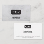 モノグラム | 大理石 | マーケティング 名刺 (正面/裏面)