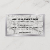 モノグラム | 大理石 | メタル 名刺 (裏面)