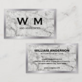 モノグラム | 大理石 | メタル 名刺 (正面/裏面)