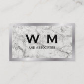 モノグラム | 大理石 | メタル 名刺 (正面)
